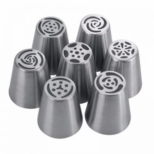 7Pcs/set Tulip Icing Piping Nozzles Cake Decoration Tips 3d printer nozzle Biscuits Sugarcraft Pastry Baking Tool DIY