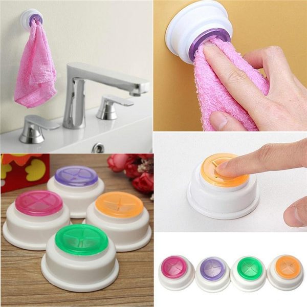 Simple Design Movable Bath Towel Hook Self-Adhesive Back Pad Cloth Tea Towel Holder Rubber