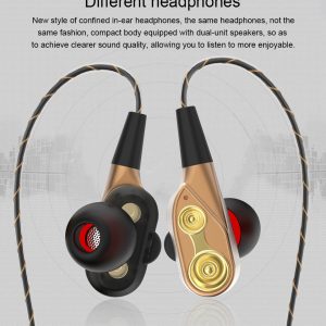 Double Unit Drive In-Ear Earphone Bass Subwoofer Earphone for phone DJ mp3 Sports Earphones Headset Earbud auricular