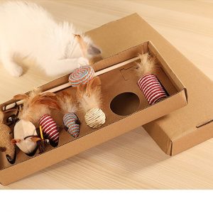 Pet Cat Supplies Cat Toy Suit Cat Funny Cat Stick 7 Piece Set Funny Cat Rod Interactive Training Hemp Rope Funny Cat Stick