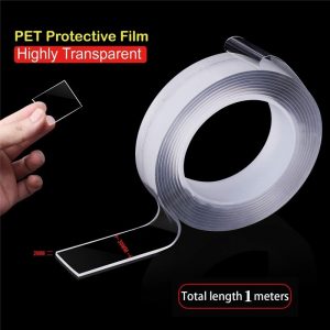 Nano Tape,Traceless Washable Adhesive Pita Reusable Clear Double Sided Magic Nano Gel Pads,Removable Sticky Disks Strips