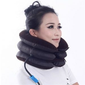 3-Layered Air- Inflatable Vertebra Retractor Neck Support Tractor Treatment for Muscle Strain Instrument for Cervical