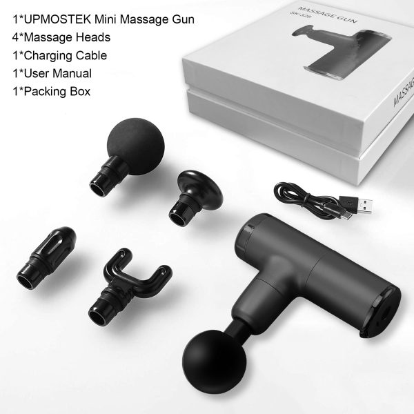 Super Mini Portable Massage Gun, Rechargeable Deep Tissue Massager for Pain Relief, Quiet Handhold Muscle Percussion Massager