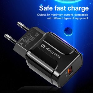 USB Charger Quick Charge 3.0 EU US Plug 3A Wall Mobile Phone Charger Adapter for IPhone Android Type C Charging Port for PC iPad