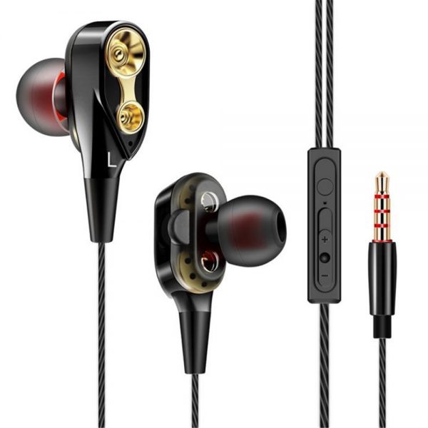 Double Unit Drive In-Ear Earphone Bass Subwoofer Earphone for phone DJ mp3 Sports Earphones Headset Earbud auricular