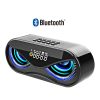 M6 Bluetooth Speaker Owl Shape LED Flash Wireless Subwoofer with FM Radio Alarm Clock TF Card Support Select Songs By Number