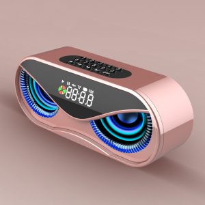 M6 Bluetooth Speaker Owl Shape LED Flash Wireless Subwoofer with FM Radio Alarm Clock TF Card Support Select Songs By Number