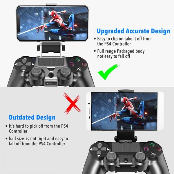 For Sony PlayStation PS4 Slim PS4 Pro Game Controller Dualshock 4 Smart Mobile Phone Clip Clamp Mount Holder G1