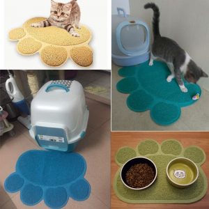 Pet Dog Puppy PVC Cat Dish Bowl Feeding Food Placemat Mat Wipe Clean Tray Mat