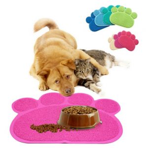 Pet Dog Puppy PVC Cat Dish Bowl Feeding Food Placemat Mat Wipe Clean Tray Mat