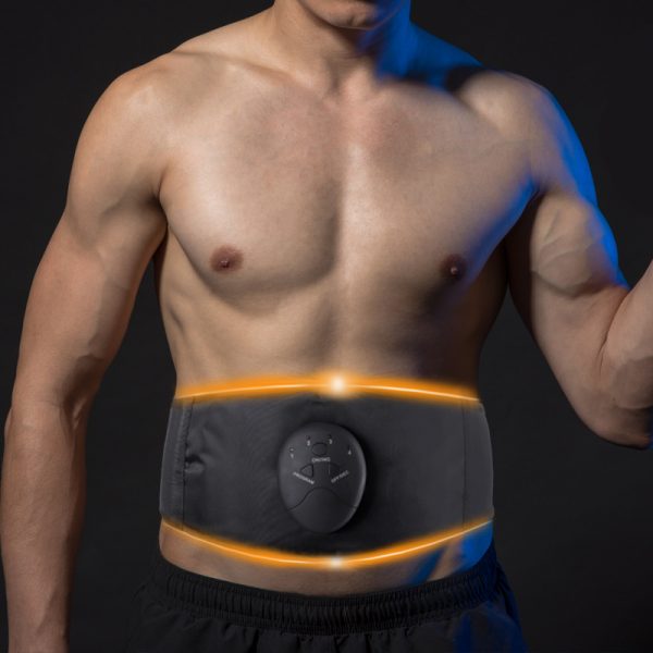6-Modes Rechargeable EMS Abdominal Muscle Toner Waist Belt Fitness Abs Stimulator Electronic Body Shaping Belt