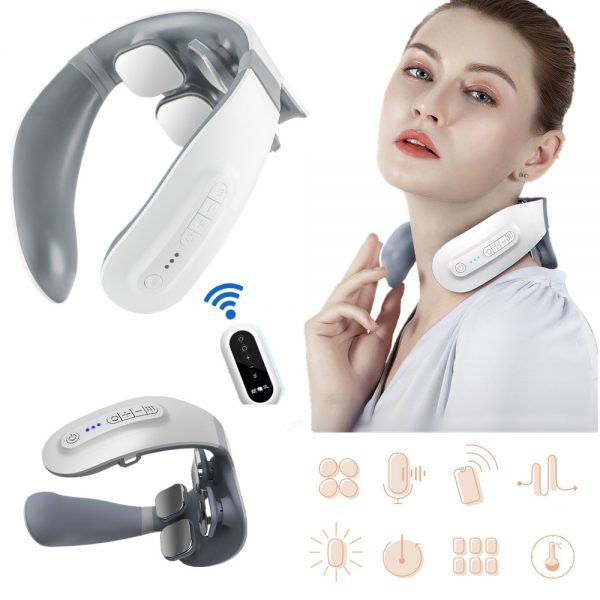 IPRee® Smart Neck Meridian Massager 4 Head TENS Pulse Heating Cervical Massager Voice/Remote Control