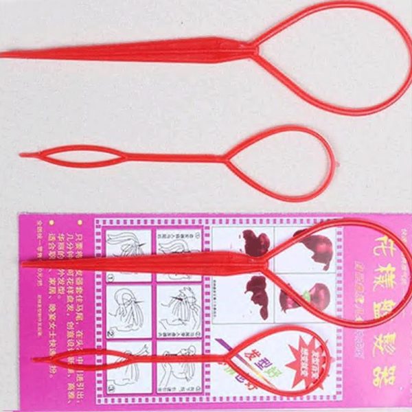 2 Pcs Topsy Tool Hair Braid Twist Braider Hook Bun Ponytail Tail Styling Tool