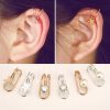 1 Pcs Women Creative Ear Nail Temperament Single Drill Star Clip U Type Ear Clip