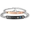 Titanium Steel Couple Love Chain Valentine's Day Bracelet Gift for Men Women
