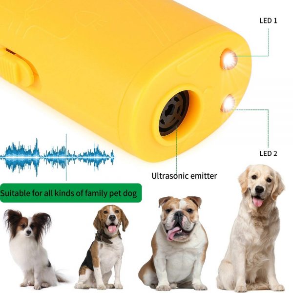 3 in 1 Anti Barking Stop Bark Dog Training Device Dog Training Repeller Control LED Ultrasonic Anti Bark Barking