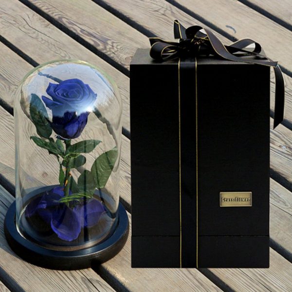 Forever Rose Flower Valentine's Day Festive Preserved Rose Gifts in Glass Decorations