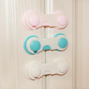 10Pcs 1 set baby Drawer Lock Todder Child Kids Door Drawers Wardrobe Cabinet Safety Care protect Plastic Lock Pink Blue Cover