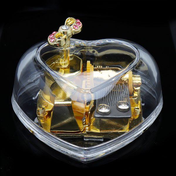 Wind Up Music Box Gorgeous Heart Shape Anniversary Valentine's Day Birthday Gift