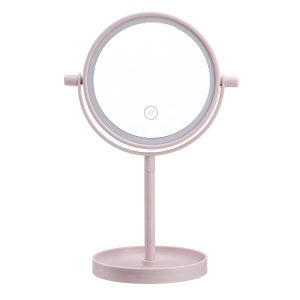 Portable 360° Rotaty 14 LED Light Makeup Mirrors Vanity Table Lamp Touch Screen