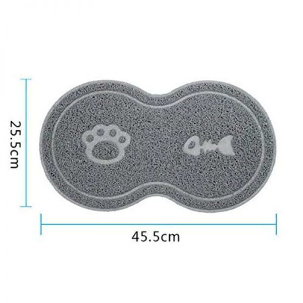 Pet Dog Puppy Cat Feeding Mat Pad Bone Shaped Cute Cat Dog Food Mat Water Feed Placemat Wipe Clean Pet Supplies 45*26cm 4 Color