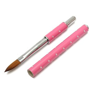 Metal Handle Nail Art Acrylic Brush Manicure Tool Salon Draw Painting Pen UV Gel