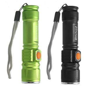 Elfeland ST-515 T6 Zoomable USB Charger LED Flashlight With 18650