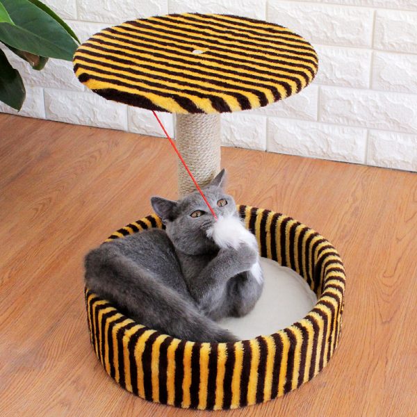 Detachable Cat Climbing Frame Sisal Material Cat Scratching Post Board Small Cat Jumping Platform Pet Bed