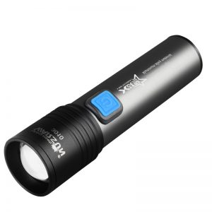 WARSUN T6 3 Modes+Zoomable USB Rechargeable LED Flashlight & Power Bank Built-in 1200mAh Lithium 18650 Battery Waterproof Torch Light