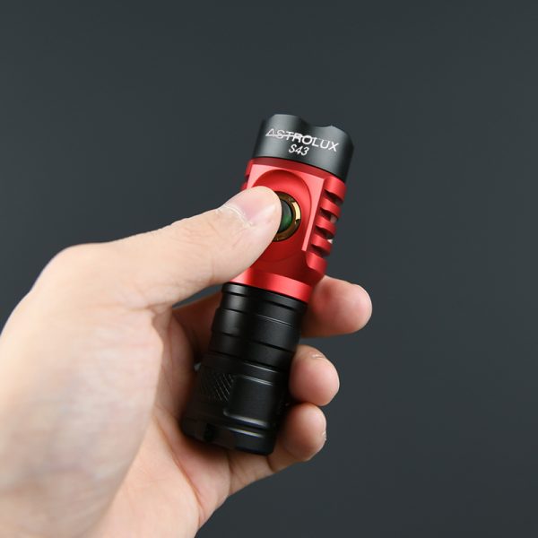 Astrolux S43 Christmas Version 4*LED 2100LM Stepless Dimming EDC Flashlight with Tactical Safety Hammer 18650/18350 LED Mini Torch Tent Light