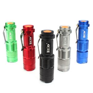 2Pcs Camouflage MECO Q5 500LM Multicolor Zoomable Mini LED Flashlight 14500/AA