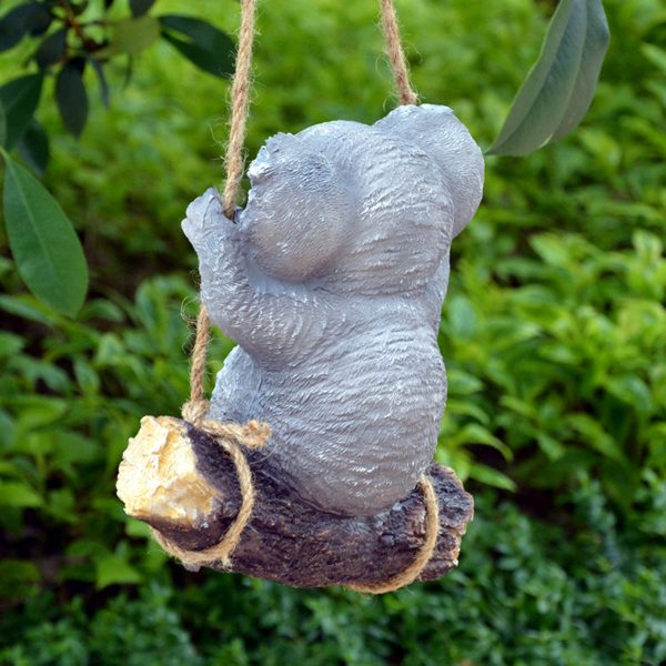 Garden Home Decorations Koala Swing Animals Ornaments Yard Statues