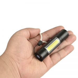 5pcs XANES 1518 XPE+COB 2Lights 1000Lumens 3Modes USB Rechargeable Brightness EDC LED Flashlight Suit