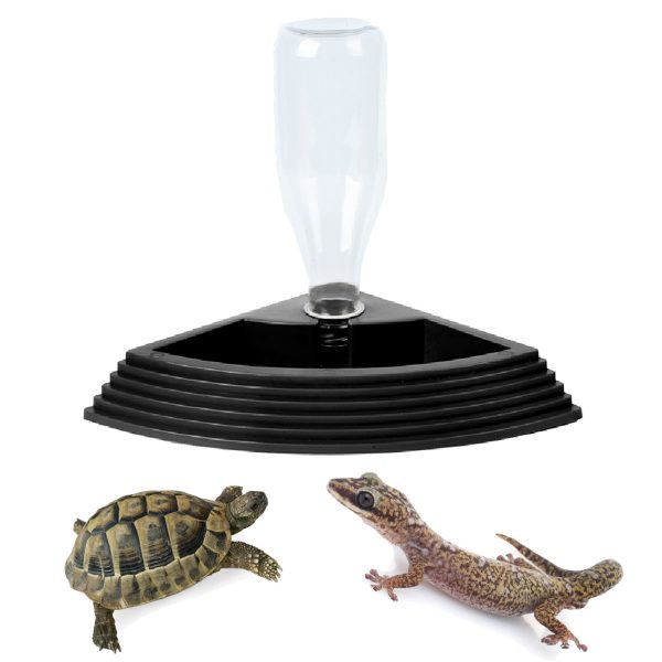 Automatic Drinking Water Dispenser Dish Feeder Bowl for Pet Tortoise Reptile Waterer