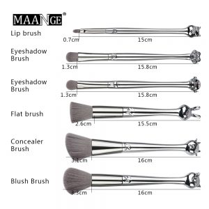 6pcs Chinese Zodiac Makeup Brushes Set Soft Synthetic Hair Powder Eyeshadow Blending Cosmetic Make Up kits With Case