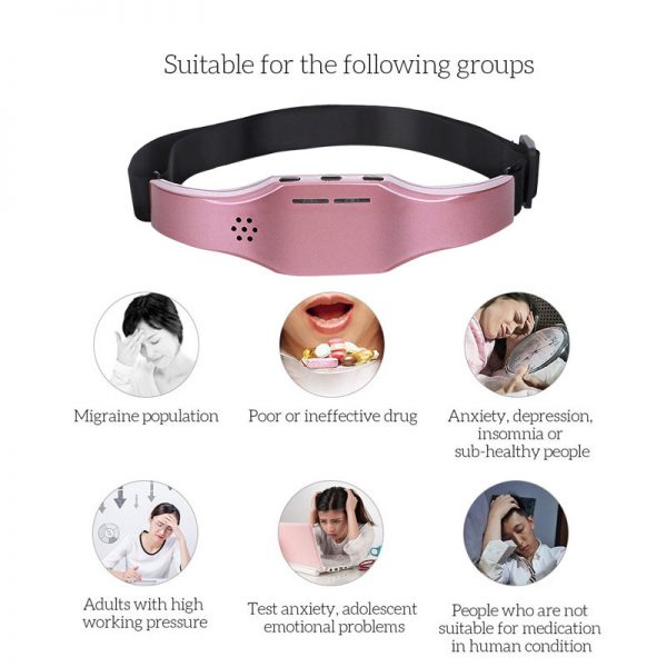 Electric Head Relaxing Massage Portable Forehead Massage USB Rechargeable for Improve Sleep Relief The Pain