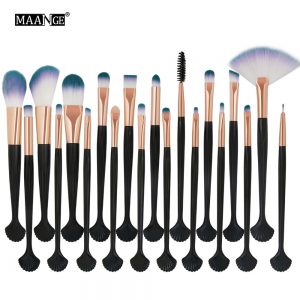 20Pcs Beauty Makeup Brushes Set Powder Foundation Eye Shadow Contour Concealer Cosmetic Shell Make Up Brush Tools Kit Maquiagem