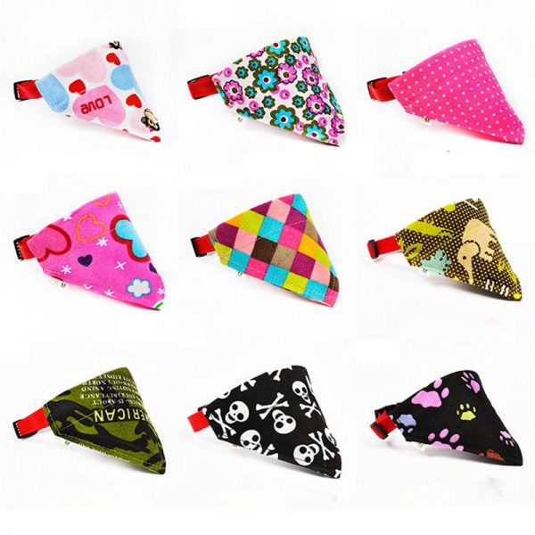 Dog Scarf 9 Styles Adjustable Dog Collar Puppy Cat Scarf Collar for Dogs Bandana Neckerchief Pet Accessories