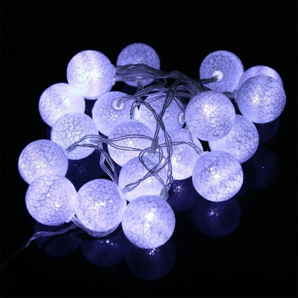 2.3m 20 LED Ball Lighting String Garland Fairy Lamp Wedding/Birthday/Valentine's Day Party Girl Bedroom Lights Decorations Gift