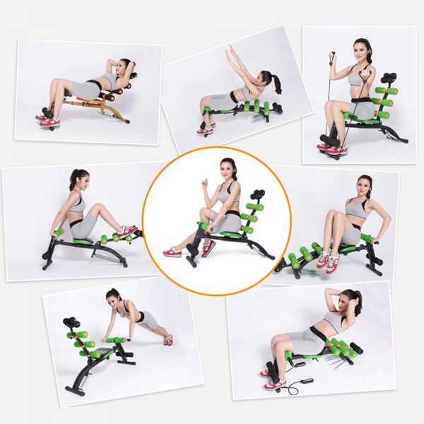 Multifunction 6-in-1 Foldable Adjustable Bench Dumbbell Stool Abdominal Training Exercise Bench Max Load 100kg