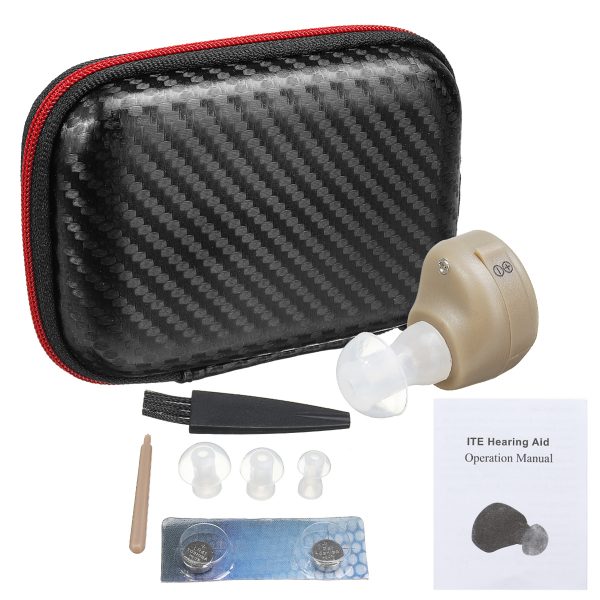 1/2Pcs Portable Digital Hearing Aid Enhancer Mini In-Ear Sound Voice Amplifier