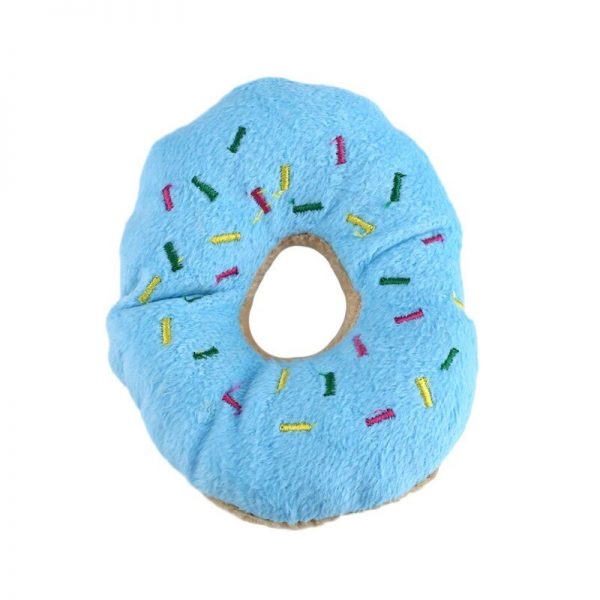 Cute & Funny Pet Products Cute Donuts Puppy Cat Squeaker Squeaky Plush Sound Toys Pet Chew Throw Toys Diameter 11cm