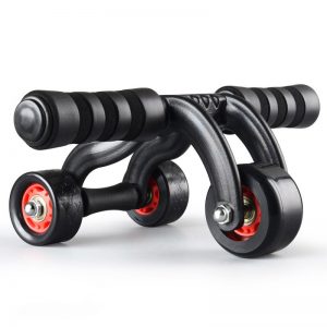 3 Wheels Abdominal Wheel Roller +Knee Pad +Floor Stopper Muscle Training Home Gym Fitness Equipment