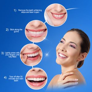 14Pcs/7Pair 3D Gel Teeth Whitening Strips White Tooth Dental Kit Oral Hygiene Care Strip for False Teeth Veneers Dentist Seks