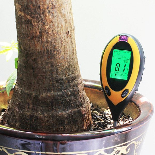 LG-GT1 Digital 4 in 1 Soil Tester Monitor Soil Moisture Temperature PH Value Sunlight