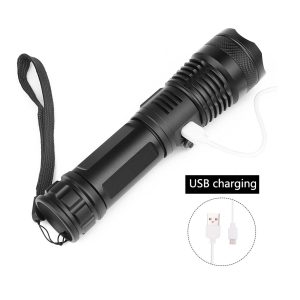 XANES 1287 XHP50 1200lm Zoomable USB Rechargeable LED Flashlight Highlight Telescopic 18650 2660 Torch