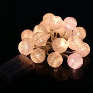 2.3m 20 LED Ball Lighting String Garland Fairy Lamp Wedding/Birthday/Valentine's Day Party Girl Bedroom Lights Decorations Gift