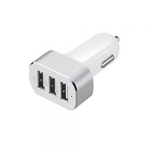 3 USB Port 5.1A Aluminum Panel Compact Designed USB Car Charger For Smart Phone iphone 5 5s 6 6s 6Plus 7 7Plus Samsung