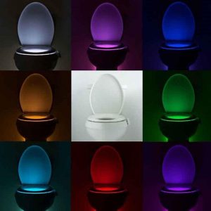 8 Colors Human Motion Sensor Automatic Seats LED Light Toilet Bowl Bathroom Lamp