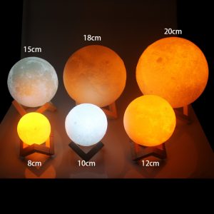 3D Print Moon Lamp LED Night Light for Home Christmas Decoration